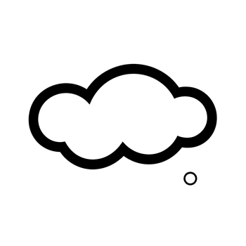 Cloud With Droplet Black Outline Icon on Transparent Background png