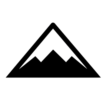 Mountain Peak Black Outline Icon on Transparent Background png