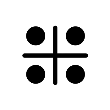 Dotted Grid Black Outline Icon on Transparent Background png