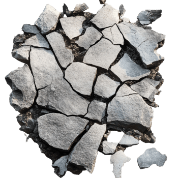 Broken stone texture on a transparent background for design projects and backgrounds, Broken stone on a transparent background Stone png