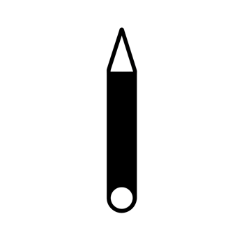 Classic Pencil Black Outline Icon on Transparent Background png