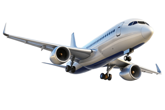 Stunning View of a Modern Passenger Airplane in Flight png