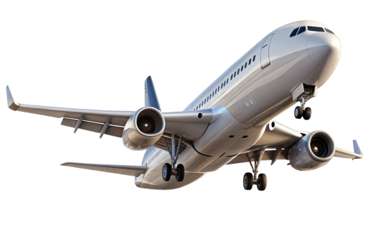 Stunning Close Up View of a Modern Passenger Airplane in Flight png