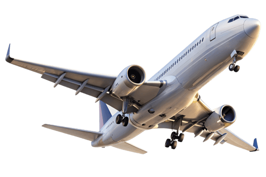 A Stunning View of a Modern Airplane in Flight Approaching Landing Gear Down png