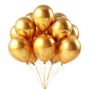A Bunch of Golden Balloons Ready for a Celebration png