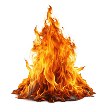 Fiery Inferno Blaze Burning Brightly Hot Flames Intense Combustion png