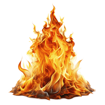 Fiery Inferno Blaze Burning Brightly Hot Flames Glowing Embers png