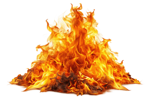 Fiery Blaze Burning Brightly a Vivid Image of Intense Combustion png