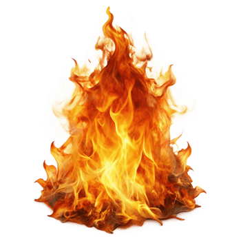 Fiery Inferno Blaze Burning Bright Hot Flames Combustion Fire png