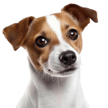Close up view of a Jack Russell Terrier on a Transparent background showcasing its expressive features and playful nature, Jack Russell Terrier s Head Close Up, background png