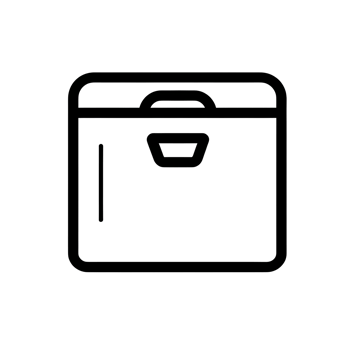 Briefcase Black Outline Icon on Transparent Background png