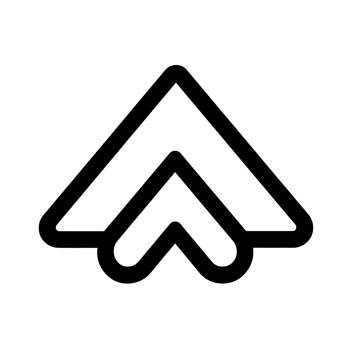 Double Upward Arrow Black Outline Icon on Transparent Background png