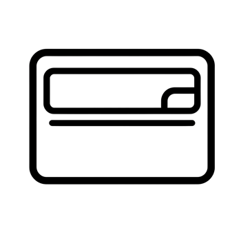 Card Black Outline Icon on Transparent Background png