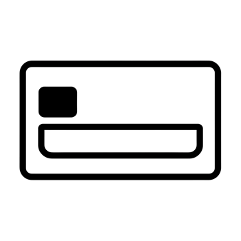 Membership Card Black Outline Icon on Transparent Background png