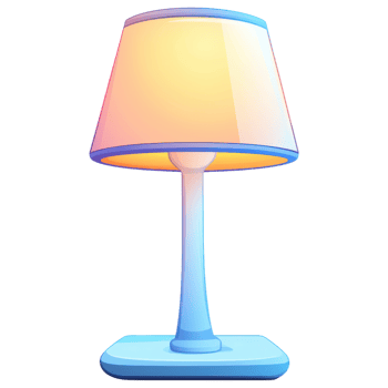 modern bedside lamp with soft glow, perfect for any room decor. clip art on a transparency background png