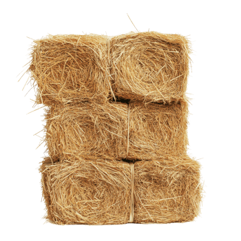 Hay stacks arranged vertically against a plain background showcasing agricultural elements in a rustic style, Hay stacks isolated on white background png