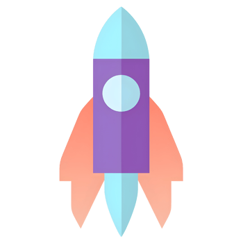Space Rocket Pastel Icon On Transparent Background png