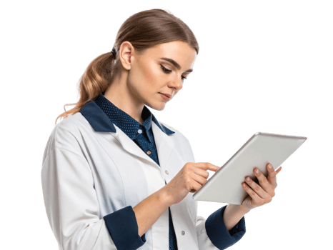 healthcare, technology, food, professional, tablet, medical, woman, doctor, focused png