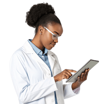 healthcare professional using technology to manage patient information, showcasing food, technology in practice png