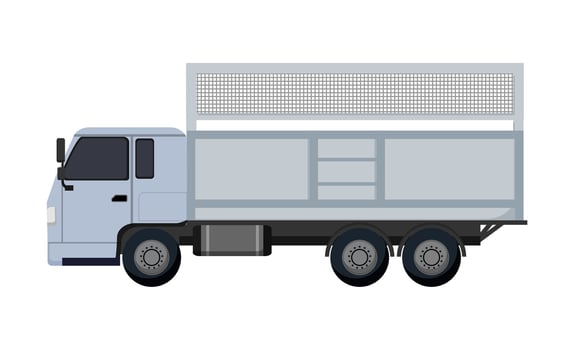 Blue Agricultural Truck vector