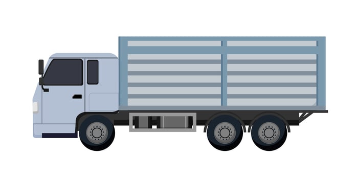 Blue Cargo Truck vector