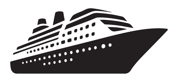 Cruise Ship Illustration for Travel and Vacation related Designs vector