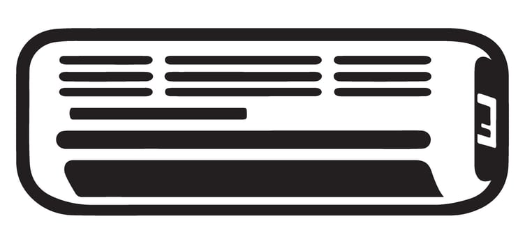 Air Conditioner Silhouette Illustration vector