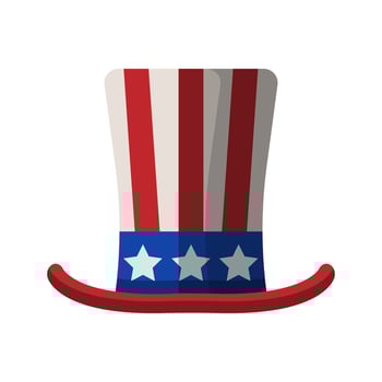 An american hat with stars on it vector