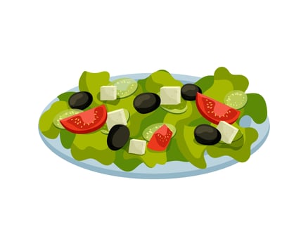 Greek Vegetable Salad vector