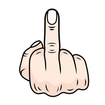 A hand with a finger up and a finger pointing down vector