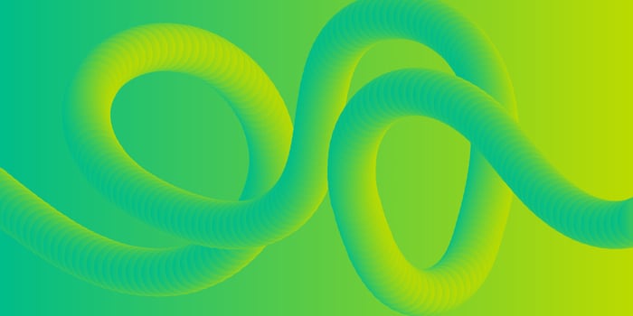 Abstract Green Gradient Swirling Tube Design Background vector