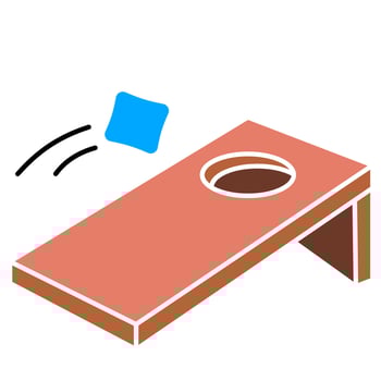 Fun Tossing Game Icon vector