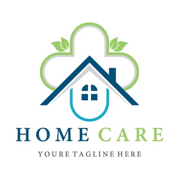 Stylized home care logo vector