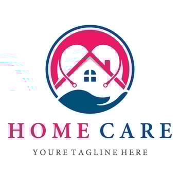 Home care logo template graphic design vector