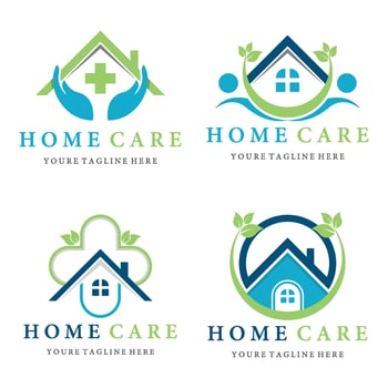Home care logo template icon design vector