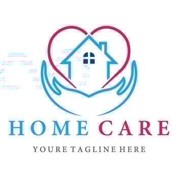Home care logo design vector