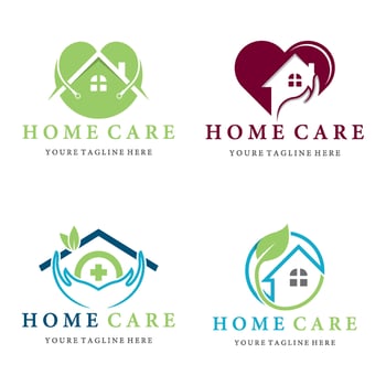 Home care logo template vector