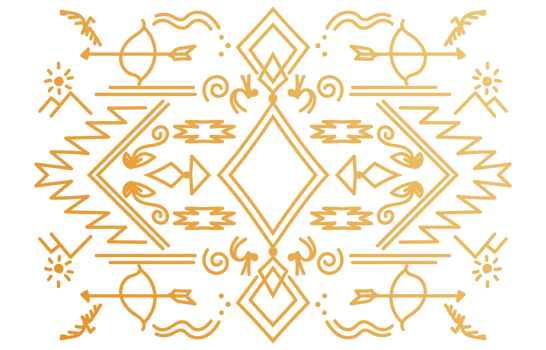 Ornamental Gold Tribal Pattern, Mystical Hunting Symbols png