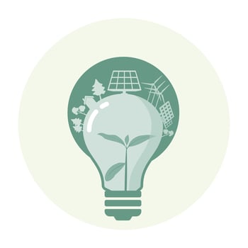 Eco Friendly Concept. Represented Within a Light Bulb. vector