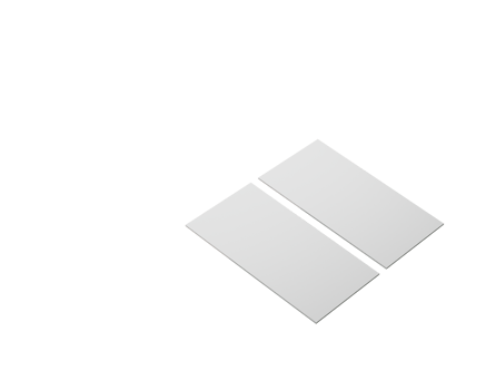Two Blank Business Card Mockups Are Placed On Beige Rectangular Surface. 3D Illustration png