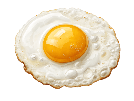 Delicious Fried Egg Isolated on Transparent Background png