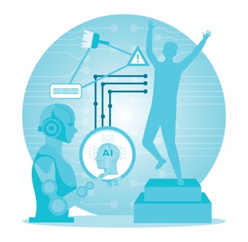 AI Analyzed Art Restoration abstract concept. vector