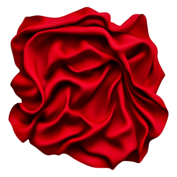 Crimson Silk Fabric Texture with Elegant Folds and Creases for Design png
