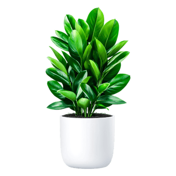Lush Green Indoor Plant in Modern White Pot for Home Decor and Aesthetics png