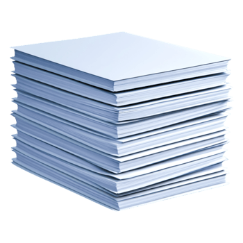 Stack of Blank Sheets of Papers Ready for Printing or Writing Purposes png