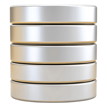 Metallic Stack of Smooth Round Discs on Minimalist png