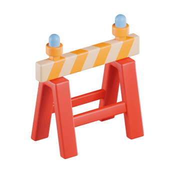 Construction Barrier 3D Icon png