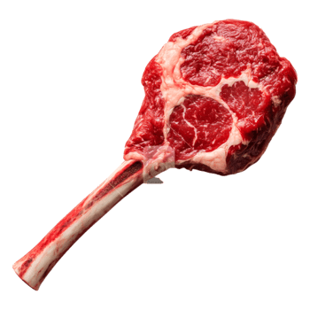 Fresh Raw Tomahawk Steak Ready for Grilling or Cooking at Home png