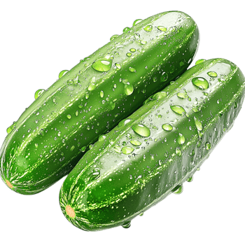 Fresh green cucumbers covered in tiny water droplets a crisp texture png