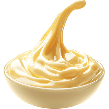 Smooth creamy swirl of mayonnaise in a bowl a glossy texture png